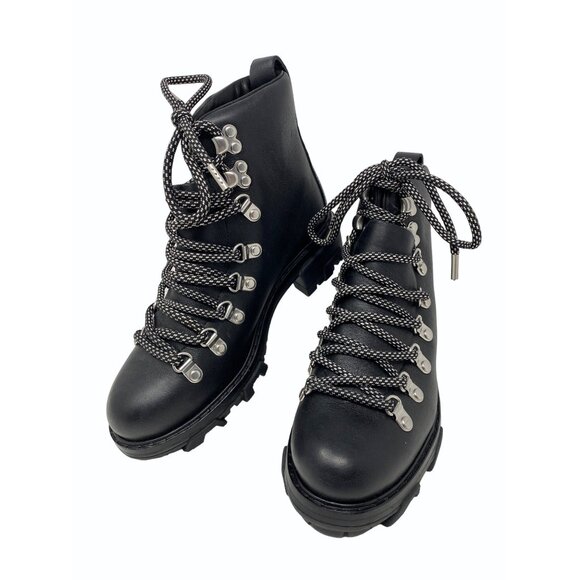 Rag & Bone Womens 5.5 Shiloh Hiker Boots Leather Lace Up Ankle Booties EU36 - Picture 1 of 11